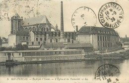 Montereau - Vue Sur L'église Et Les Tanneries - Usine Industrie - Montereau