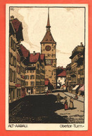 ZKH-18  Litho Alt-Aarau Obertor Turm. A Trüb, Nicht Gelaufen - Aarau