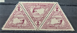 AUSTRIA 1916 - Canceled - ANK 217 - Strip Of 3! - Unused Stamps