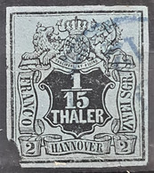 HANNOVER 1851 - Canceled - Mi 4 - Lower Left Corner Defect! - Hannover