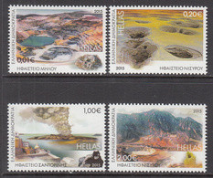 2015 Greece Volcanoes Geology  Complete Set Of 4 MNH  @ BELOW FACE VALUE - Nuovi