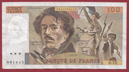 100 Francs "Delacroix" ---1979 ---ALPH -B.15--PAS D EPINGLAGE--  Dans L 'état - 100 F 1978-1995 ''Delacroix''