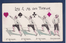 CPA Escrime Jeu De Carte Carte à Jouer Playing Card Fence Fencing Non Circulé - Escrime