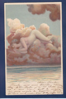 CPA Surréalisme Nu Féminin Nude Nuages Art Nouveau Circulé - Other & Unclassified