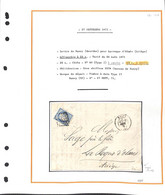 Cérès N°60 Sur Lettre 27/09/71  - VARIETE 25c A Gauche , 20c A Droite - Signé Calves ( Voir Scan Et Descriptif )(L1) - 1849-1876: Periodo Clásico