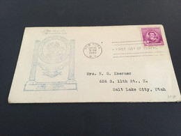 (4 C 34) USA FDC Cover - Premier Jour - 1940 - Augustus Saint-Gaudins (posted To Utah) - 1851-1940