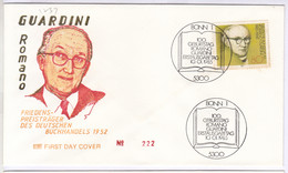Germany  Deutschland  FDC 1985, Roman Guardini (Theologist) Theologian, Cond., Marginal Stains - Theologians