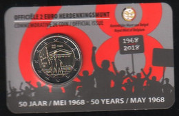 2 Euro 2018 * 50 Jaar  MEI 1968 * COINCARD * Vlaams - Belgio