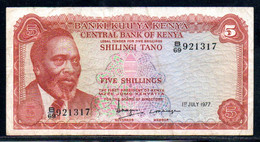 329-Kenya 5 Shillings 1977 B69 - Kenya