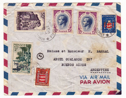 Lettre Monaco Monte Carlo Buenos Aires Argentine Argentina - Storia Postale