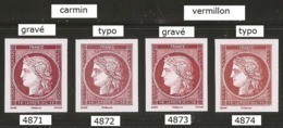 2014 -Salon Du Timbre Série 4871 4872 4873 Et 4874  -NEUFS ** LUXE - Issus Du Feuillet CERES - Unused Stamps