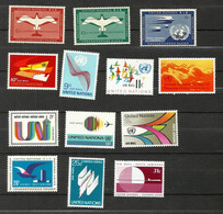 Nations Unies (N.Y) POSTE AERIENNE N°1 à 3, 10, 15 à 23 Neufs** Cote 8.65€ - Luftpost