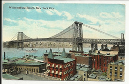 WILLIAMSBURG BRIDGE , NEW YORK CITY , 1923 + Cachet " TRAVEL EXPOSITION , GRAND CENTRAL PALACE " - Puentes Y Túneles