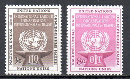 ONU NEW YORK. N°27-8 De 1954. OIT. - IAO