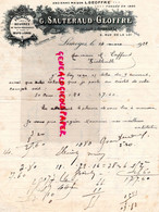 87- LIMOGES- RARE LETTRE G. SAUTERAUD GEOFFRE- FROMAGES BEURRES-6 RUE DE LA LOI- 1922-M. LAFFOND VIEILLEVILLE - Old Professions