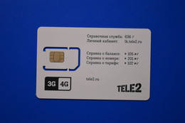 SIM. TELE2. White Card. 3G/4G. Chip #4 - Russia