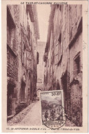 1937 - YVERT N°347 SEUL Sur CARTE De ST ANTONIN (TARN ET GARONNE) => CHAMALIERES - Storia Postale