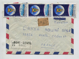 GABON - Affranchissement Sur Lettre Recommandée Par Avion - Télécommunications - Gabón (1960-...)