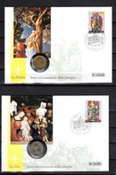 Vatikan 4 Numisbriefe 1995 Anno Della Famiglia - Storia Postale