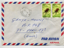 CONGO Brazzaville 1972 - Affranchissement Sur Lettre Par Avion - Insecte - Autres & Non Classés