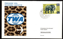 1967 Kenya , Premier Vol TWA First Fly Nairobi - Genevre - Kenya (1963-...)