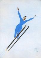 Ski * Série SPORTS N° I. K. N°140 * CPA Illustrateur * Sport Saut à Skis Sports D'hiver Skieur - Sport Invernali