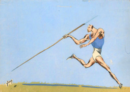 Le Lancer De Javelot * Série SPORTS N° I. K. N°149 * CPA Illustrateur * Sport Athlétisme - Atletiek