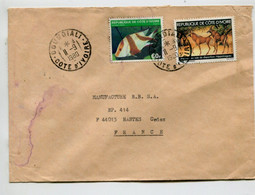 COTE D'IVOIRE 1980 - Affranchissement Sur Lettre - Animaux - Ivory Coast (1960-...)