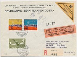 Registered / Remboursement FDC Schaan Liechtenstein - The Netherlands 1960 - Tax Label - Free Of Duty - Lettres & Documents