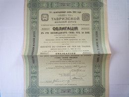 GP 2021 - 257  EMPRUNT-OBLIGATIONS RUSSE  1913  " Société Du Chemin De Fer De TAURIS "   XXX - Ferrovie & Tranvie