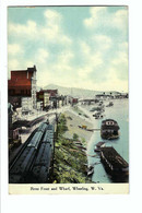 River Front And Wharf , Wheeling , W. Va. 1910 (stamp Removed) - Wheeling