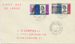 GB „BIRMINGHAM – CREWE T.P.O.“ Superb CDS Double Circle (Railway, 27mm) On Superb FDC FORTH ROAD BRIDGE, FDC‘s With TPO - Brieven En Documenten