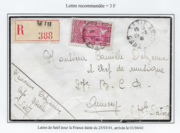 Algérie Tarifs Postaux - Lettre - Covers & Documents