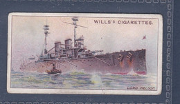 The Worlds Dreadnoughts 1910 - 7 "Lord Nelson" GB -  Wills Cigarette Card - Original  - Antique - Military - Ships - Wills