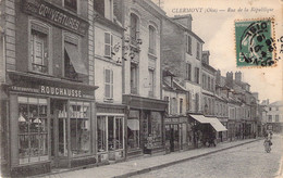 Clermont - Rue De La République - Chaudronnerie Rouchausse - Animé - Oblitéré A Clermont En 1916 - Clermont