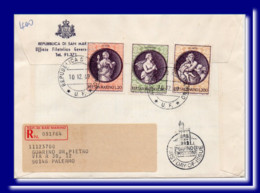 1969 San Marino Saint-Marin Registered FDC 1er Jour Ersttag Raphael Posted To Italy - FDC