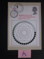1977 COMMONWEALTH HEADS OF GOVERNMENT MEETING P.H.Q. CARD WITH FIRST DAY OF ISSUE POSTMARK. ( 02330 )(A) - Tarjetas PHQ