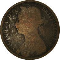 Monnaie, Grande-Bretagne, Victoria, Penny, 1890, B+, Bronze, KM:755 - D. 1 Penny