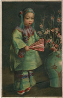 Old Postcard 1906 Gand Young Chinese Girl Illustrator Bound Lotus Feet Foot Binding CPA Pieds Bandés China Raphael Tuck - China