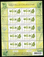 Nouvelle Calédonie - 2016 - Feuille Décorée Palmiers Et Conifères De Nelle Calédonie - 10 Timbres - No 1269 - Cote 20,00 - Blokken & Velletjes