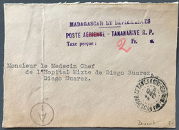 Madagascar Sur DEVANT De Lettre Affranchissement En Numéraire + TAD Madagascar 5.12.1944 - (B3621) - Covers & Documents