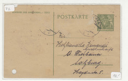 Liechtenstein Postal Stationery Postcard Posted 1923 - Stamp Missing B211201 - Ganzsachen