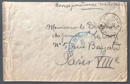 France TAD POSTE NAVAL + Cachet Bleu SERVICE DE SANTE Sur Enveloppe - (B3723) - Scheepspost