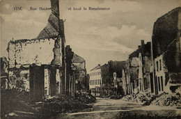 Vise // Rue Haute Et Local La Renaissance (Ruines) 1919 - Wezet