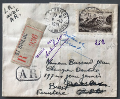 France N°843 Sur Lettre Recommandée TAD ST BRIEUC Cotes Du Nord 9.10.1951 - (B3785) - 1921-1960: Modern Tijdperk