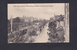 Australia SA  Adelaide North Terrace Showing Public Library And Museum  ( Tramway  49394) - Adelaide