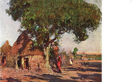 Künstlerkarte Litho AK Nella Somalia Italiana All' Ombra Del Sicomoro Ministero Delle Colonie Somalie Colony Kolonie AOI - Somalië