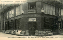 Paris 7ème * Devanture Louis BEAUDOUIN Antiquaire 25 Bd De La Tour Maubourg * Antiquités Commerce Magasin - Paris (07)