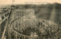 Grand 8 Aérien * 2 CPA * Vue D'ensemble Et Vue Prise à Vol D'oiseau * Manège Attraction Fête Foraine Luna Park ? - Other & Unclassified