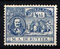 Nederland 1907 Nr 22 NVPH Miniscule Plk Rest, Tiny Sticker Rest, Petit Reste De Charnier - Nuevos